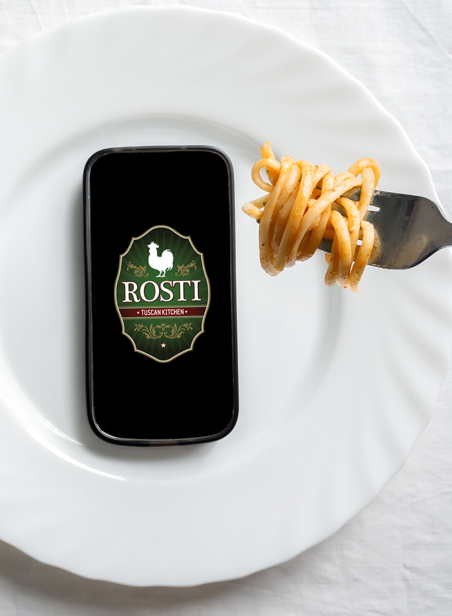 Phone with Pasta, earn rewards with Rosti Rewards. Get rewards for eating pizza, pasta and salad in Calabasas