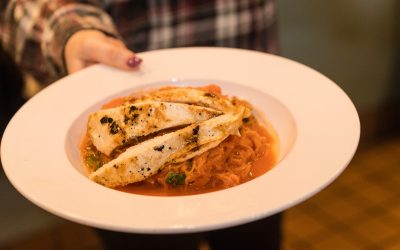 Plate of Italian food