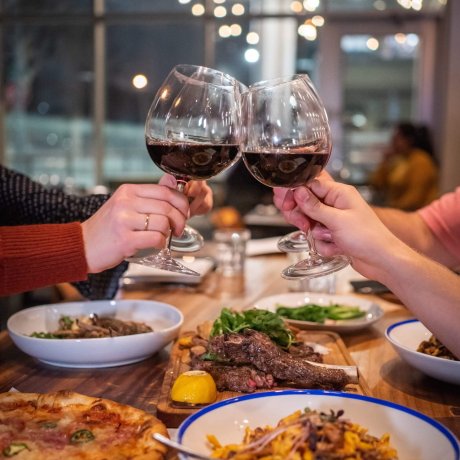 Friends drinking wine